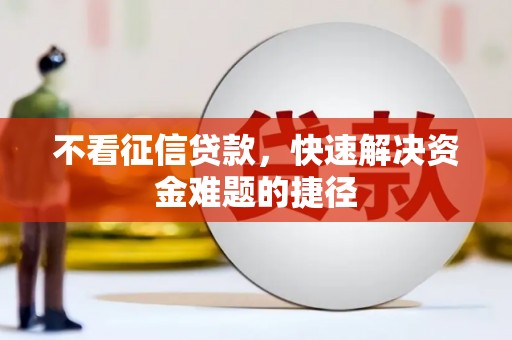 丰原不看征信贷款，快速解决资金难题的捷径