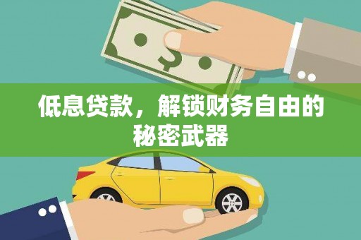 三湾低息贷款，解锁财务自由的秘密武器