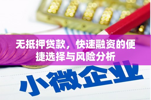 中正无抵押贷款，快速融资的便捷选择与风险分析