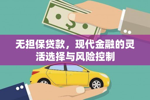 武鸣无担保贷款，现代金融的灵活选择与风险控制