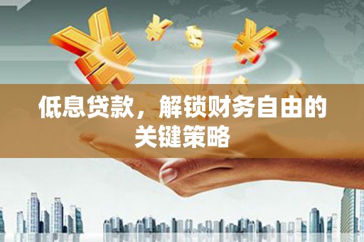盐湖低息贷款，解锁财务自由的关键策略