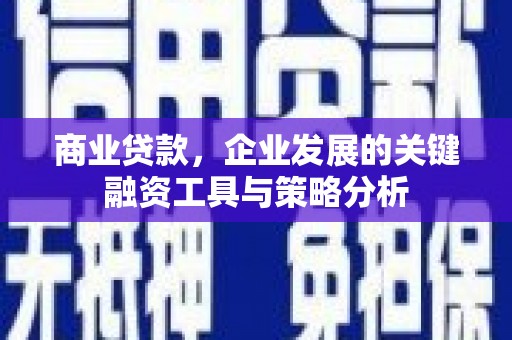 行唐商业贷款，企业发展的关键融资工具与策略分析