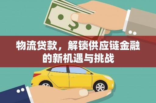 大埤物流贷款，解锁供应链金融的新机遇与挑战