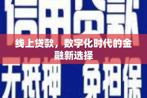 昭阳线上贷款，数字化时代的金融新选择