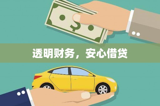 海东透明财务，安心借贷